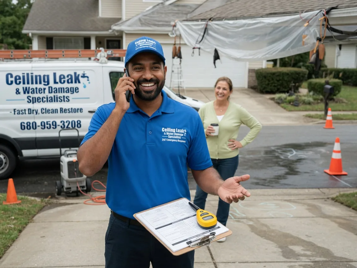 Ceiling Leak Cleanup Oakwood, TX FAQs